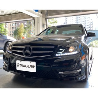 台灣之光 全新 W204 12~16年 C250 保桿專用 DRL 日行燈 C300 C200 C180 可裝