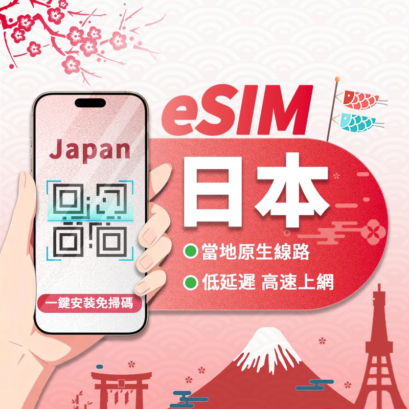 【寰宇通訊】日本eSIM｜原生線路 24H自動發貨五分鐘取件 網卡 沖繩 北海道esim esim日本 吃到飽 網路卡
