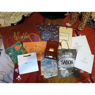 全新 專櫃 紙袋 聖誕限定 Agnes b/Sabon/SK2/Venchi/Godiva/Jo Malone/龍笛