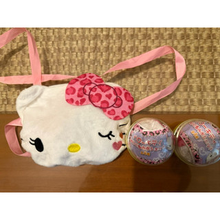 日本扭蛋 毛絨小袋附背帶-HELLO KITTY 三麗鷗 SANRIO 正版授權