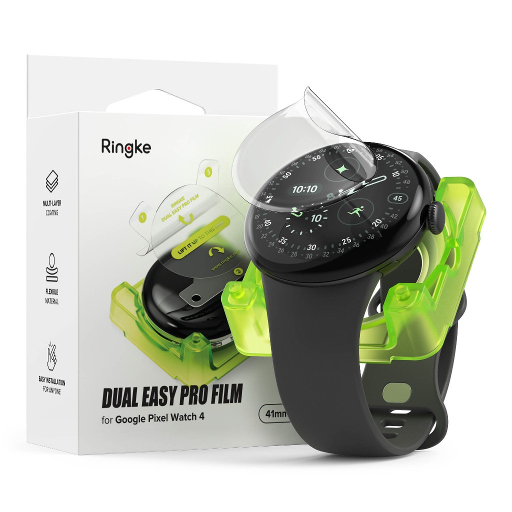 Rearth Ringke Google Pixel Watch 4 41/45 mm 抗衝擊螢幕保護貼(2片裝)