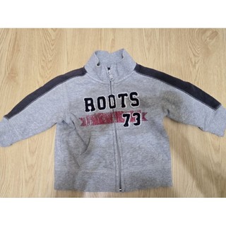 roots baby 灰 小童 連帽外套 連帽 外套 大logo 73 3m 6m