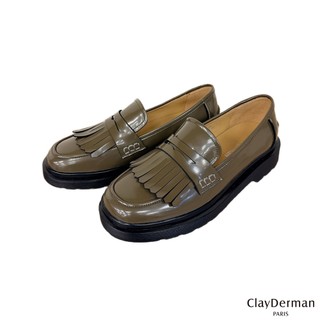 【ClayDerman】厚底輕量流蘇樂福鞋-綠色(3167013-45)