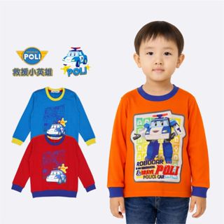 POLI 波力 男童細絨長袖 /現貨正版 POLI 長袖 上衣 男童長袖 童裝 POLI長袖 P4206