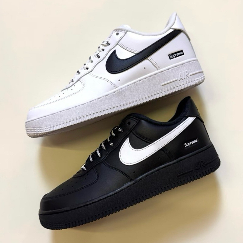 { T&S_studio } Supreme x Nike Air Force 1 白黑 聯名款 CU9225-102