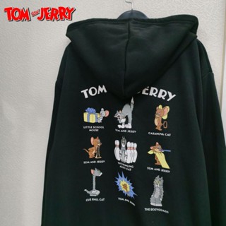olatoy 日本 湯姆貓與傑利鼠 TOM and JERRY 薄絨刺繡卡通長袖衣服連帽外套