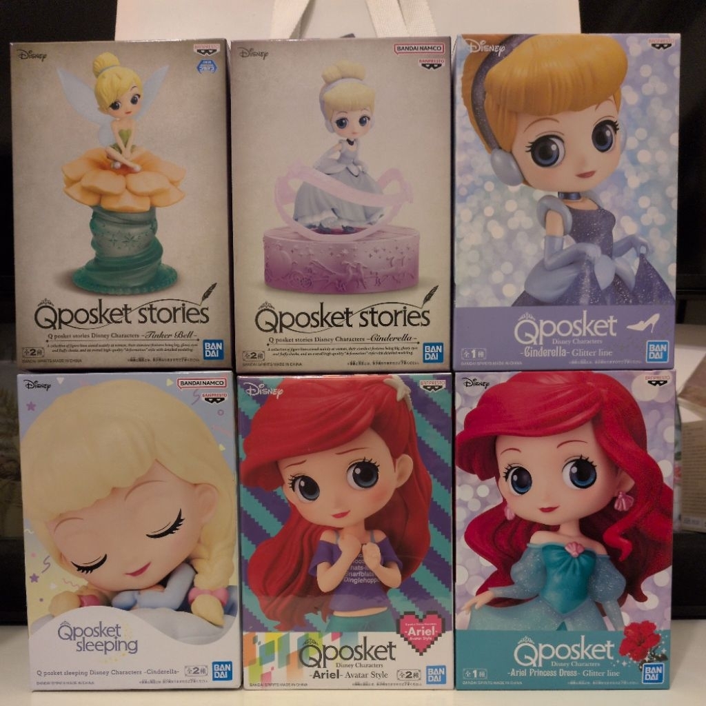 全新現貨🇯🇵日版 Qposket 公主系列 閃耀 艾莉兒 愛麗兒 迪士尼 Disney 美人魚 睡美人 仙杜瑞拉 小精靈