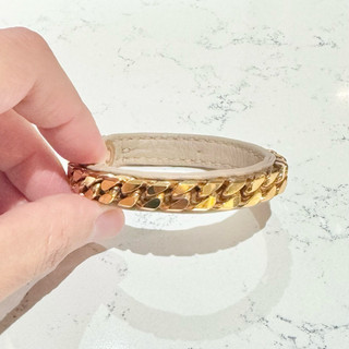 Vita Fede Monaco Leather Wrap Bracelet 手環 小羊皮 灰 S (全新.無盒袋)