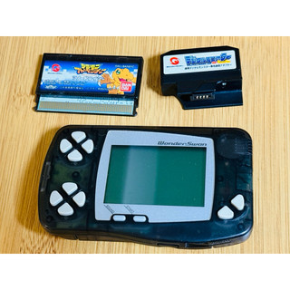 WS 萬代 wonderswan 主機+卡夾+對打連接器 數碼寶貝