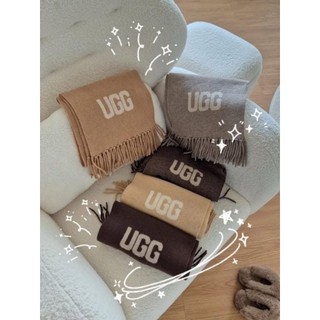 Bobo代購💌Ugg Logo Cashmere 圍巾 Aus Wool Woven Scarf #OZC006