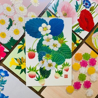 《2026春季新品》日本MIDORI 紙系列｜明信片8款｜越前和紙｜燙金工藝｜季節花卉｜日本名藝｜全新｜日本製｜城南舊肆