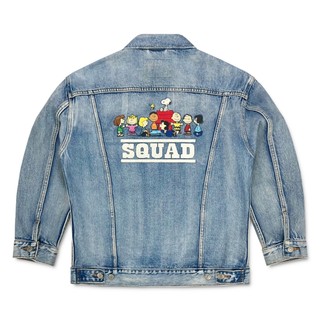 [絕版品] Levi's x Snoopy 李維斯 史努比好朋友SQUAD巨幅膠印 女生牛仔外套 單寧夾克 S號M號