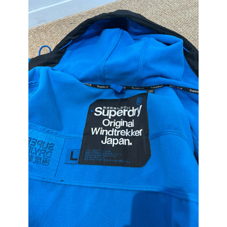 Superdry 極度乾燥 Trekker 防風 連帽 刷毛 彈性材質 運動 風衣 外套 深藍