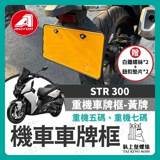 【鈦上皇】買就送螺絲墊片 AEON STR 300 黃牌 特仕版 重機 車牌框 車牌保護 重機車牌機車車牌框 機車牌框