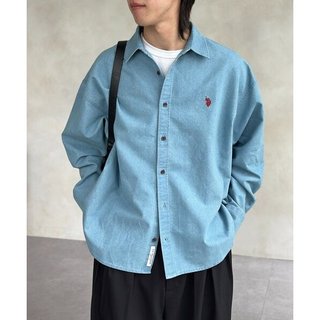 {NERD} 台中益民門市 CPCM U.S. POLO ASSN. 刺繡LOGO 牛仔 長袖襯衫