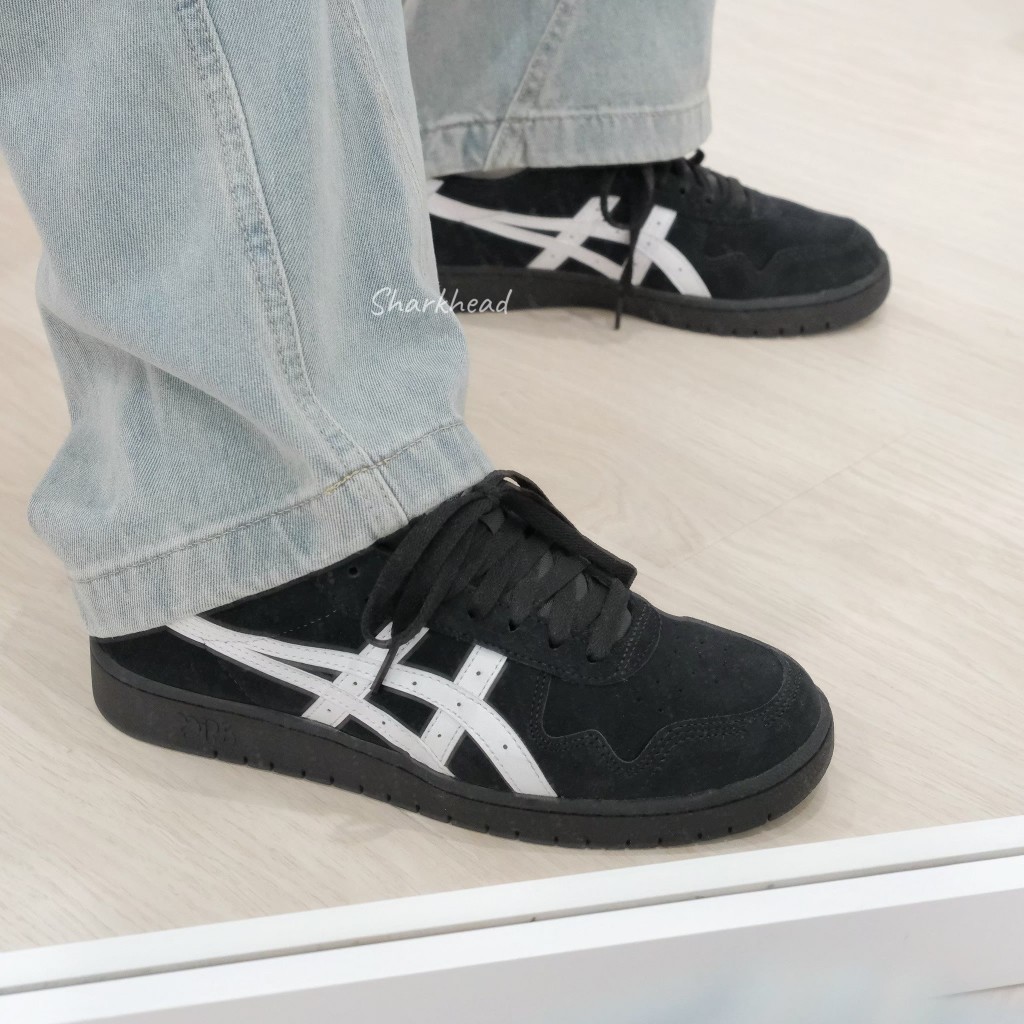 Sharkhead 現貨 Asics SB Japan Pro 滑板鞋 黑色 麂皮 白線 1201A920-001