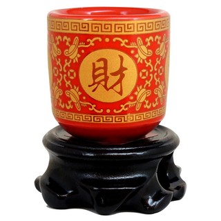 【吉祥開運坊】供杯【供養金雞 供養貔貅 神獸 金雞專用供杯 陶瓷 多款可選】