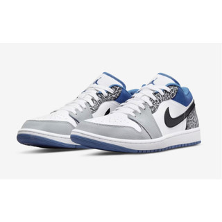 Air Jordan 1 Low "Light Smoke Grey / Dark Marina Blue"US11