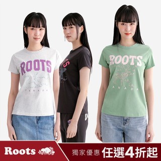 【Roots】女裝 - 精選有機棉短袖T恤 - 多色選