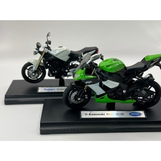 拆擺 1:18 威利 Welly 川崎 Kawasaki/英國凱旋 重型機車模型