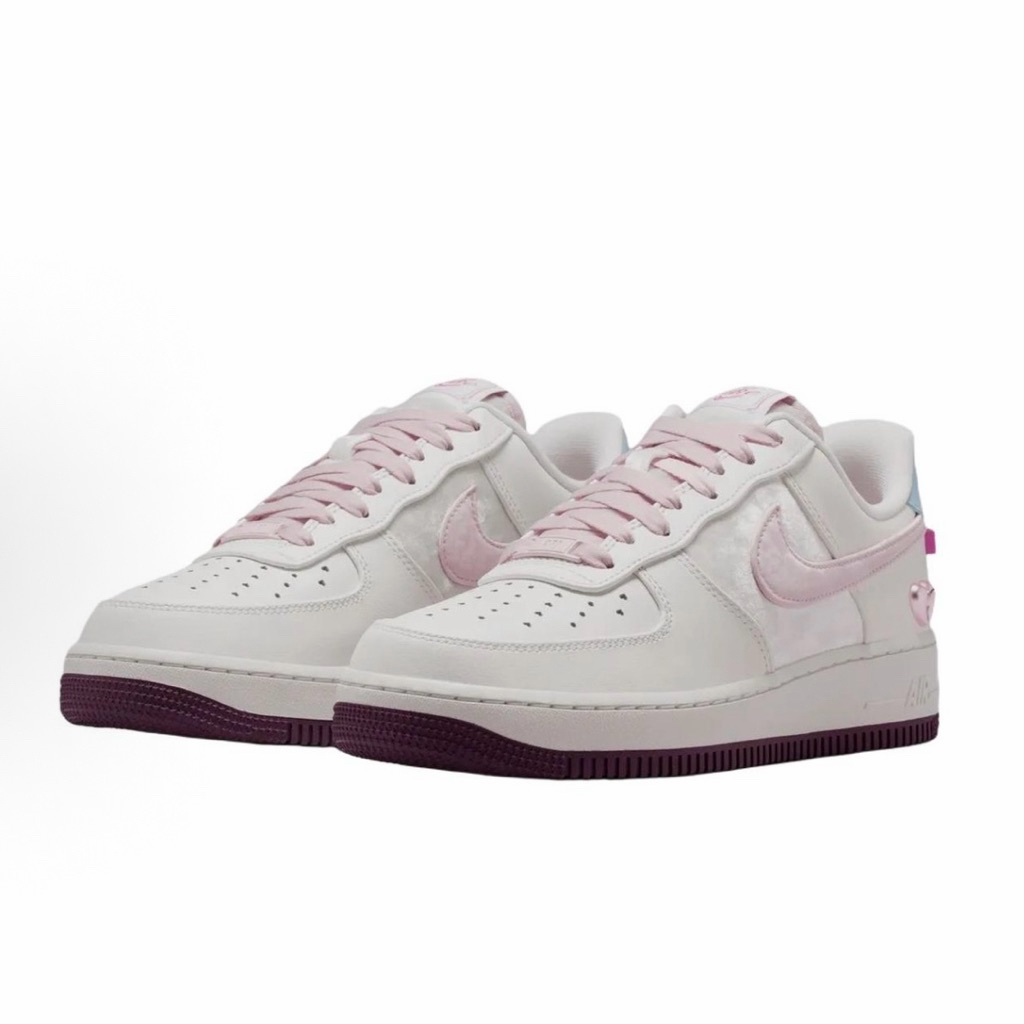 NIKE AIR FORCE 1'07 LX AF1 情人節限定 白粉 愛心 女鞋 IQ4937-161