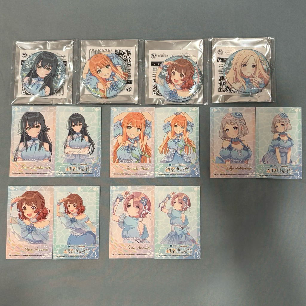學園偶像大師 学マス 太陽城水族館 初星水族館 徽章 小卡（月村手毬/紫雲清夏/葛城莉莉亞/花海佑芽/有村麻央/星南）
