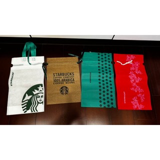 星巴克 STARBUCKS 馬克杯 隨行杯 保溫瓶 聖誕 包裝袋 打包袋 禮品袋 禮物包裝 禮品包裝 束口袋 二手