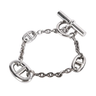 HERMES愛馬仕豬鼻子造型925純銀T釦手鍊371033｜GoBrand購名牌