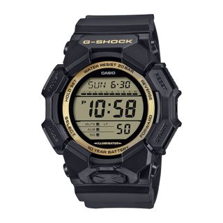 CASIO 卡西歐 G-SHOCK 經典時尚黑金 10年電力大螢幕電子錶 GD-010GB-1A9/54.9mm