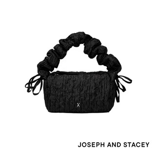 【官方直營】JOSEPH AND STACEY尼龍CRINKLED肩背斜背小包 潮流黑