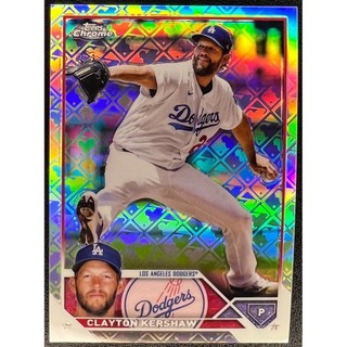 棒球 球員卡 Clayton Kershaw 2023 Topps Chrome Logofractor 亮面