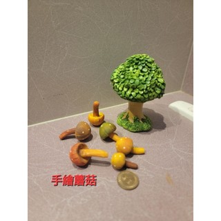 手繪蘑菇手繪蘑菇樹脂擺件