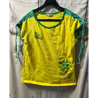 MEI-E-IU 韓國服飾品牌 女款 造型 短袖 尺碼：M 女生衣著 上衣 T恤