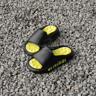 【逢甲 FUZZY】GD 同款 實著款 EVA 顆粒狀鞋底 Q軟顆粒 拖鞋 黑綠