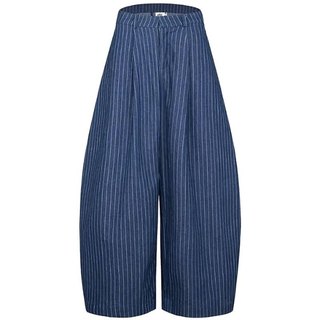 PUSH PUSH STRIPES PANTS 細條紋 寬鬆長褲 (藍色) 化學原宿