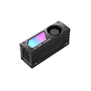 EZDIY-FAB 盾系列 ARGB M.2 SSD 散熱器 黑/白 內建風扇 5V 3pin 動態燈效 鋁製散熱片