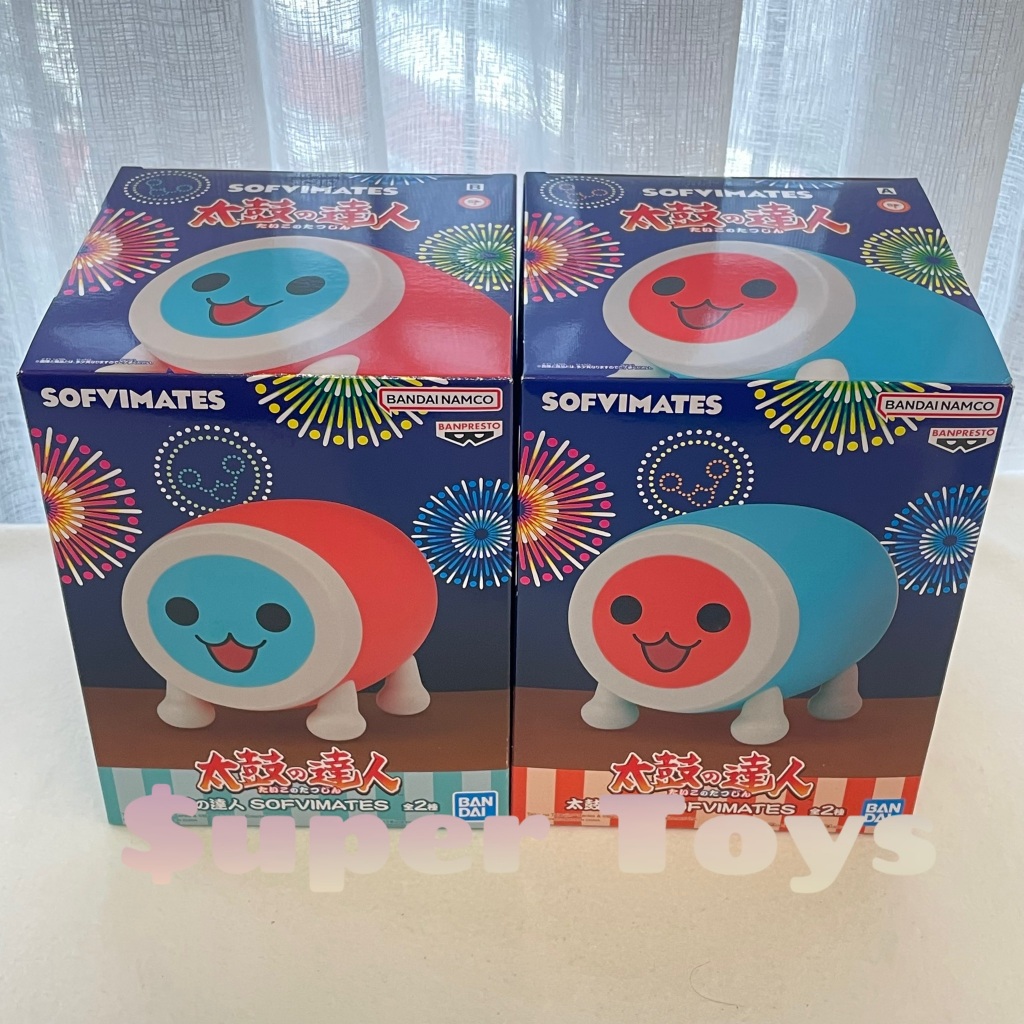 《$uper Toys》全新 萬代 景品 景品 太鼓達人 SOFVIMATES 和田咚 和田咔 軟膠 公仔 模型 玩具