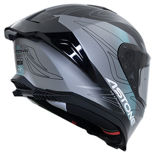 ASTONE 安全帽 GT6 PLUS YF1 平黑藍 內墨鏡 內襯可拆洗 眼鏡溝 藍芽耳機孔 後擾流 金屬排扣 鴨尾