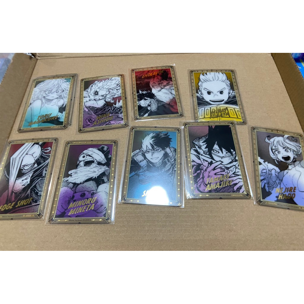 我的英雄學院 原畫展 燙金透卡 葉隱 安德瓦 麗日 常闇 蛙吹 環 波動 百萬