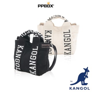 KANGOL 袋鼠 字母LOGO 帆布包 小方包 65551707 時尚 包包 斜背包 手提包 潮牌側背包 郵差風格包
