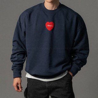 正韓Supima 雙層棉立體愛心剪裁設計大學T 3色 YUPPIE 預購商品 1006