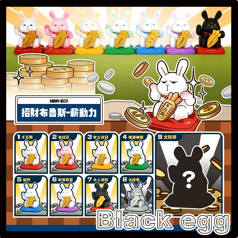 【黑蛋】現貨 MBR-E01 招財布魯斯-薪動力 盲盒 玩具 公仔 盒玩 一中盒8入