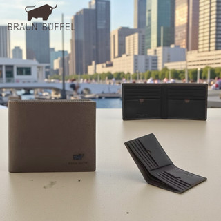*【寧寧精品】台中35年皮件店 德國小金牛短夾 BRAUN BUFFEL艾康系列咖啡色 BF366-314-BR 男短夾