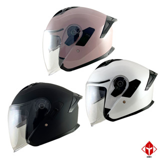 Nikko N559 N-559 素色 多色可選 內墨鏡 抗UV 眼鏡溝 耳機槽 鴨尾 可拆洗 半罩式 安全帽