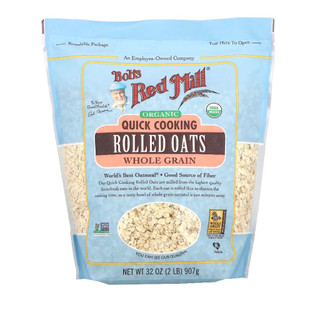 Bob’s Red Mill 鮑伯紅磨坊 ，速煮輾制燕麥，全穀物，32盎司 （907克)
