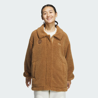 Motus | ADIDAS LOUNGE BOA JKT 保暖外套 毛絨外套 休閒外套 女 棕 JJ3576