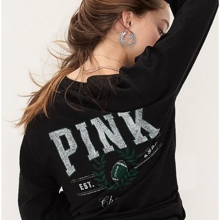 💕Y&M的雜貨舖💕 美國🇺🇸Victoria’s Secret 維多利亞的秘密《PINK棉質黑色長袖T恤》