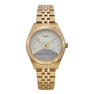 【TIMEX】天美時 Legacy 36 毫米 閃耀夜空 精鑲水晶 不鏽鋼錶帶腕錶 TXTW2Y20300