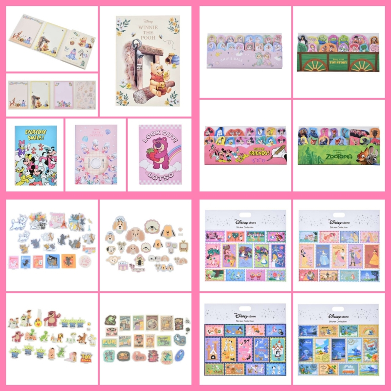 【預購】日本迪士尼 折疊便條紙組 標籤便利貼 郵票造型貼紙 透明貼紙 小熊維尼/玩具總動員/牡蠣寶寶/米奇與朋友們/公主