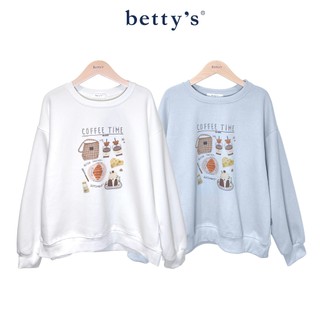 betty’s貝蒂思(55)胸前印花圓領厚T-shirt(共二色)